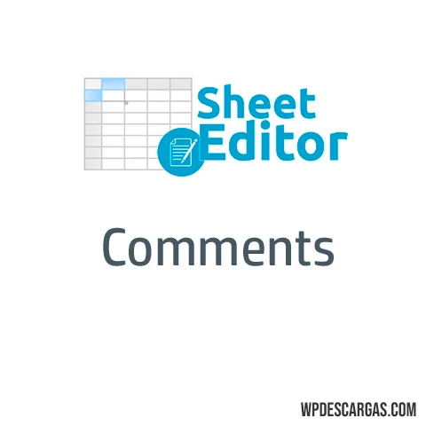Vista previa de WP Sheet Editor - Comments