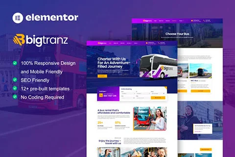 Bigtranz - Template Kit for Bus Charter Service