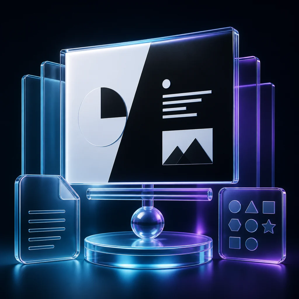 Preview of Black White Creative Marketing Presentation
