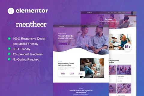 Mentheer - Template kit for Mental Health & Therapy