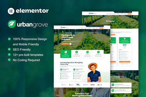 Vista previa de UrbanGrove - Template kit for Hyrdoponic & Agriculture