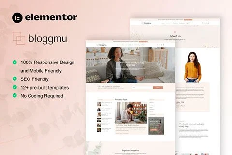 Bloggmu - Template kit for Feminine Blog