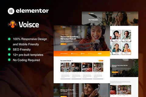 Vista previa de Voisce - Template Kit for Podcaster