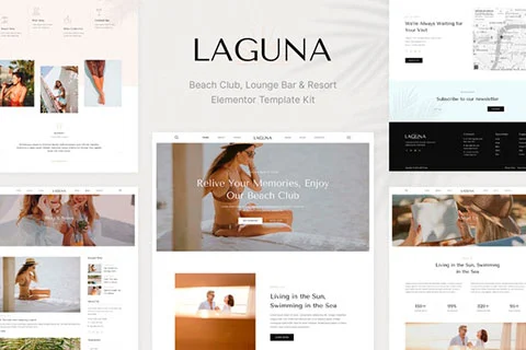 Laguna - Beach Club, Lounge Bar & Resort Elementor Template Kit