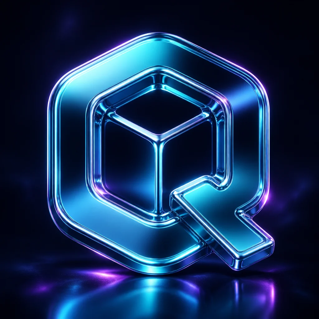 Preview of Qebox Chrome 3D Style Svg Font