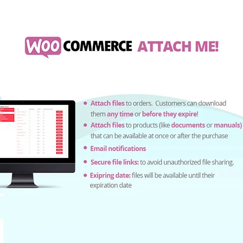 Vista previa de WooCommerce Attach Me!