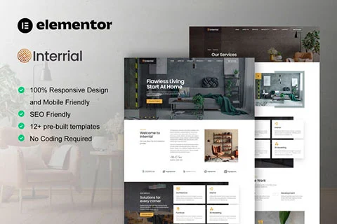 Interrial - Template Kit for Interior Design Service