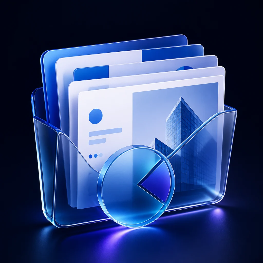 Preview of Minimalist White Blue Business Company Profile