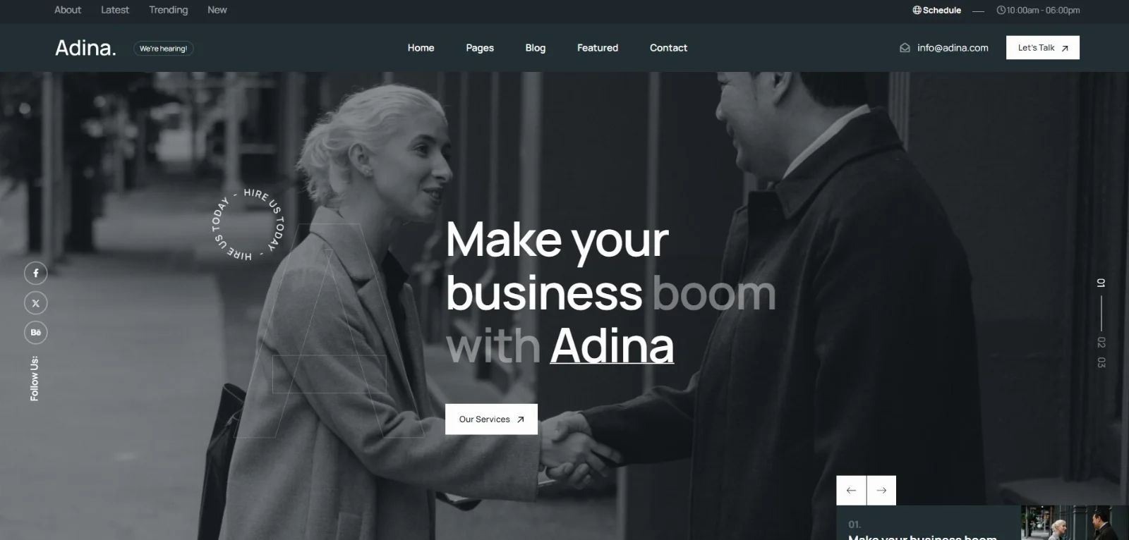 Adina Business Finance Html Template
