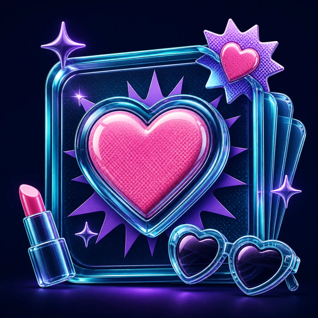 Preview of Retro Cartoon Valentine Fashion Instagram Set