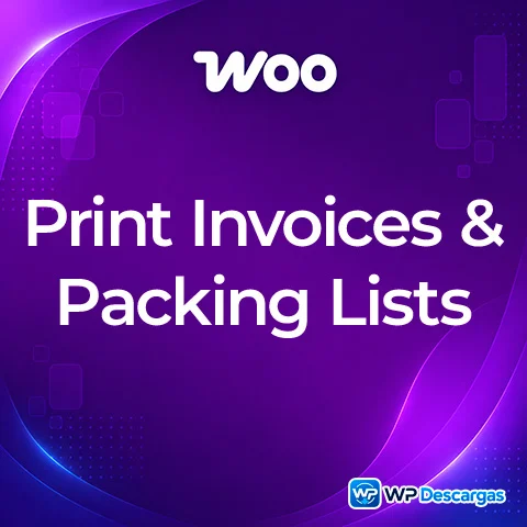Vista previa de WooCommerce Print Invoices/Packing Lists