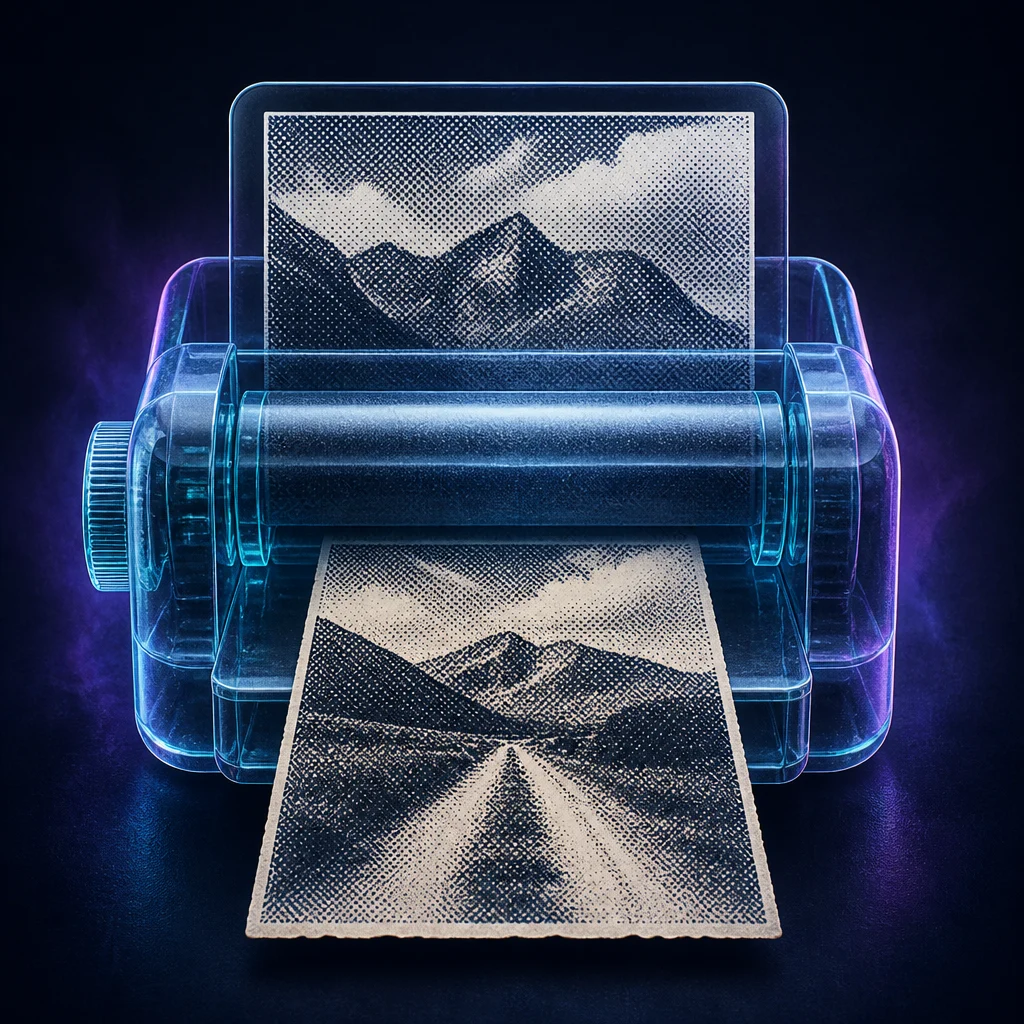 Vista previa de Vintage Printer Photo Effect