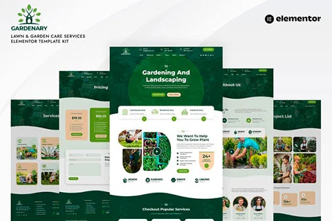 Gardenary - Lawn & Garden Care Services Elementor Template Kit