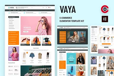 Vista previa de Vaya - E-commerce Elementor Template Kit