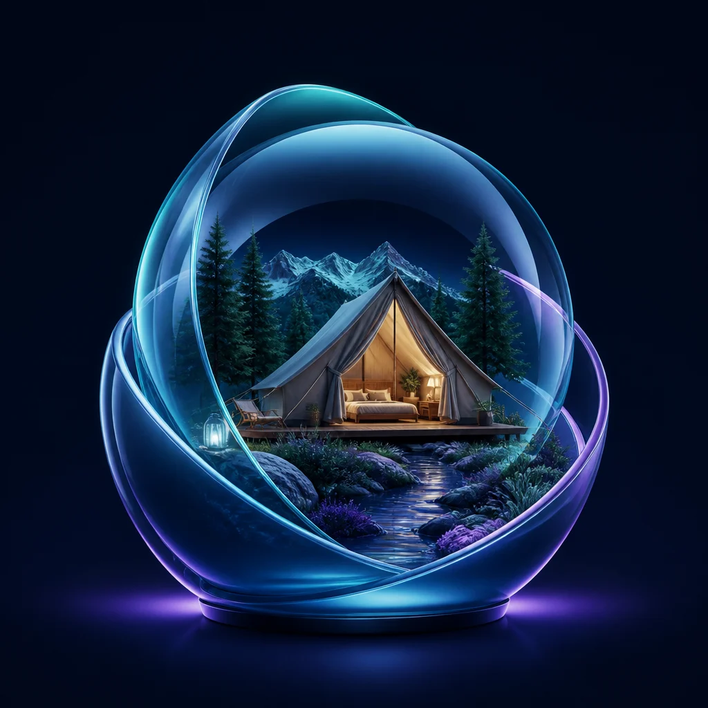 Preview of Off Grid Modern Natural Glamping Elementor Templ