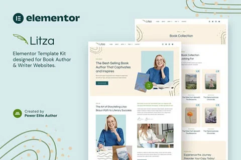 Litza – Book Author & Writer Elementor Template Kit
