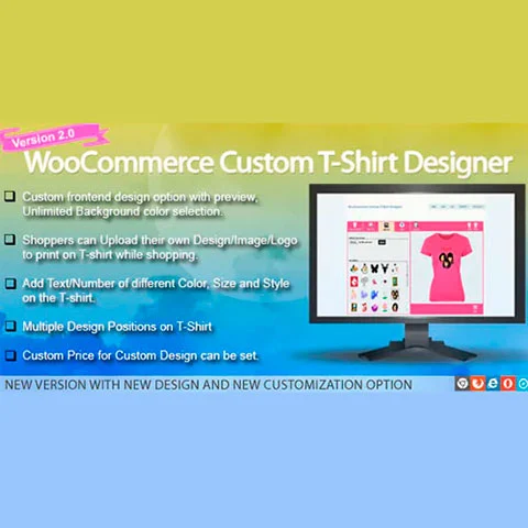 Vista previa de Woocommerce custom tshirt designer