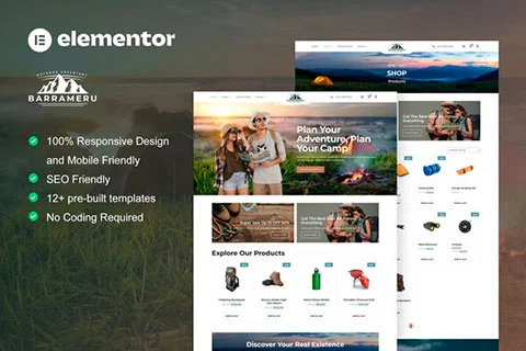 Barrameru - Template Kit for Outdoor Adventure, Camping & Store
