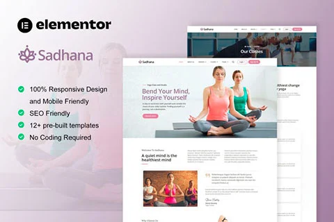 Sadhana - Template Kit for Yoga Teacher & Studio