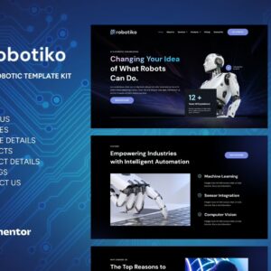 Robotiko - Kit de plantillas Elementor para robótica e IA