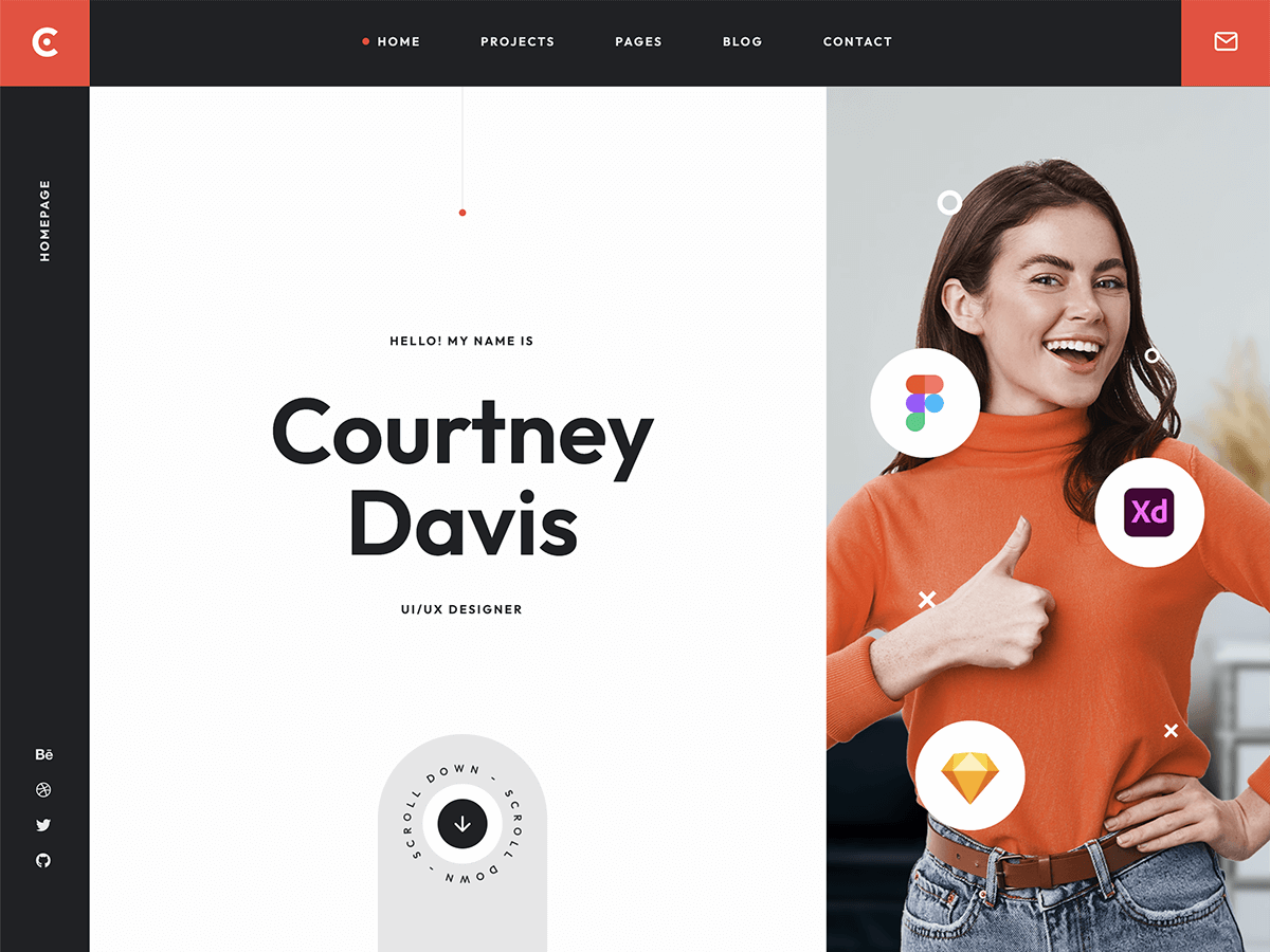 Courtney – Tema de WordPress para personal y portafolio