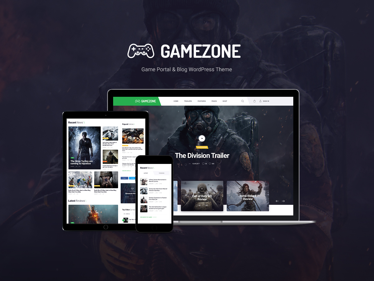 Gamezone – Tema de WordPress multipropósito