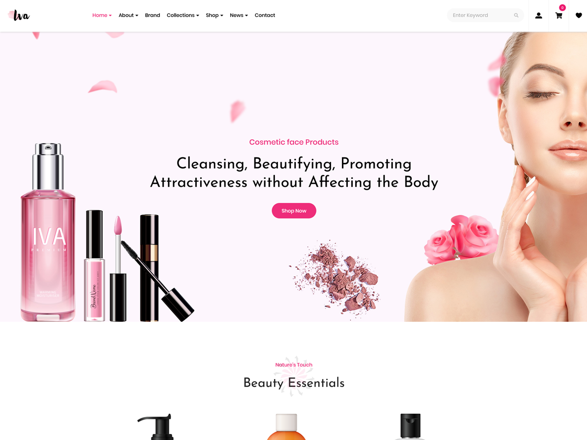 Iva – Tema de WordPress para belleza y cosmética y tienda