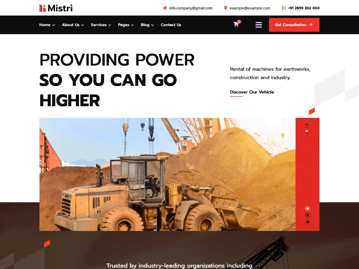 Mistri – Tema de WordPress para fábrica y industrial