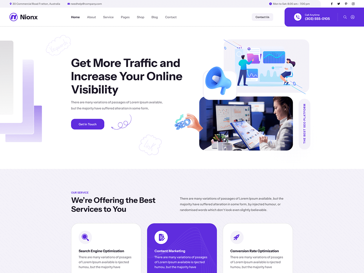 Nionx – Tema de WordPress para SEO y digital y marketing