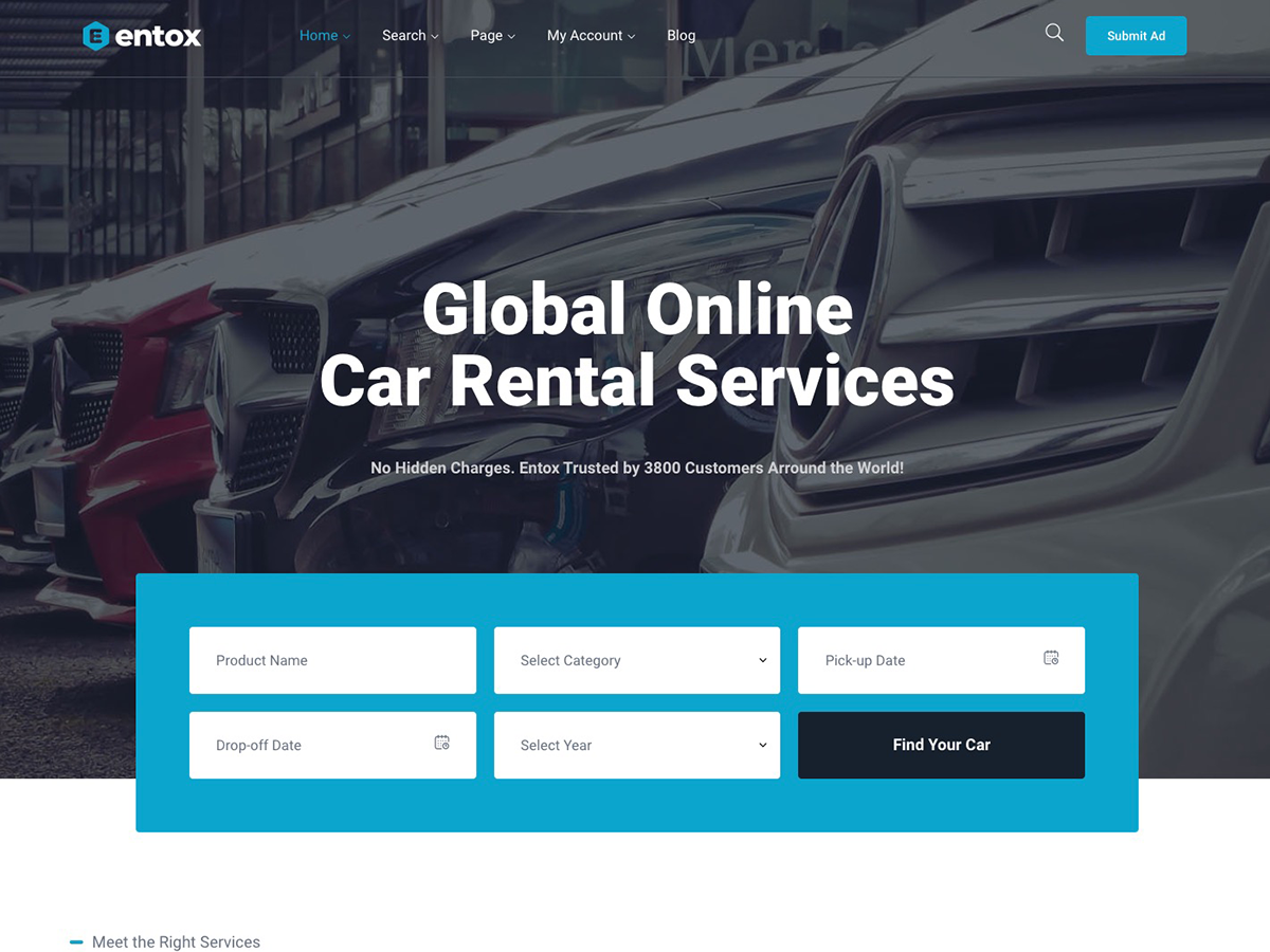 Rental – Tema de WordPress para marketplace y entox