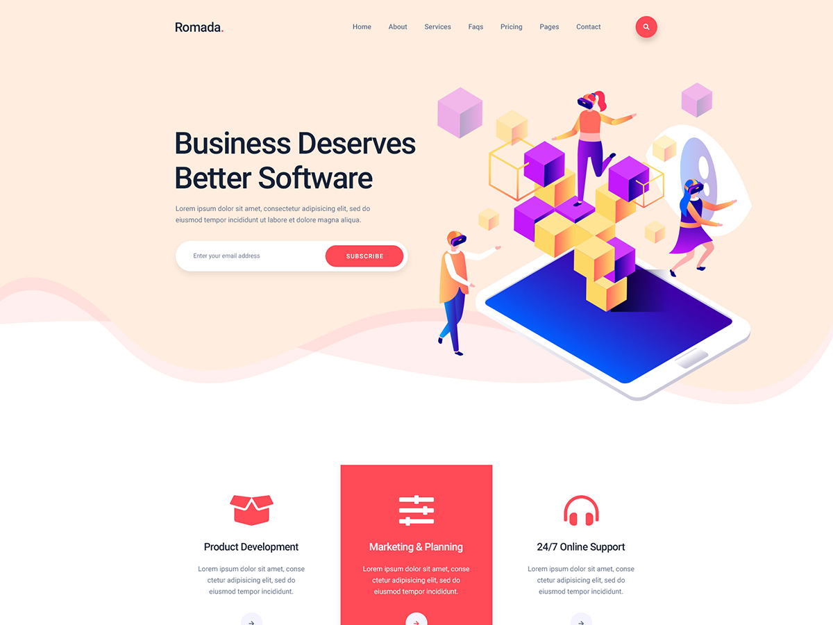 Romada – Tema de WordPress para startup y agencia